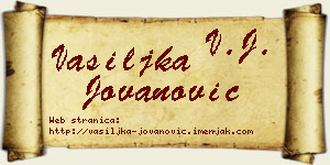 Vasiljka Jovanović vizit kartica